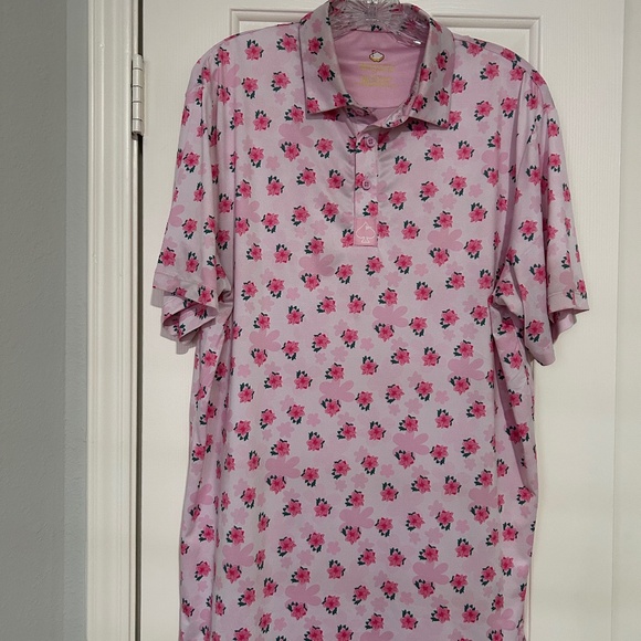 Pins and Aces Limited Edition 2024 Augusta Georgia Pink Golf Polo for Men Size L - Picture 1 of 7